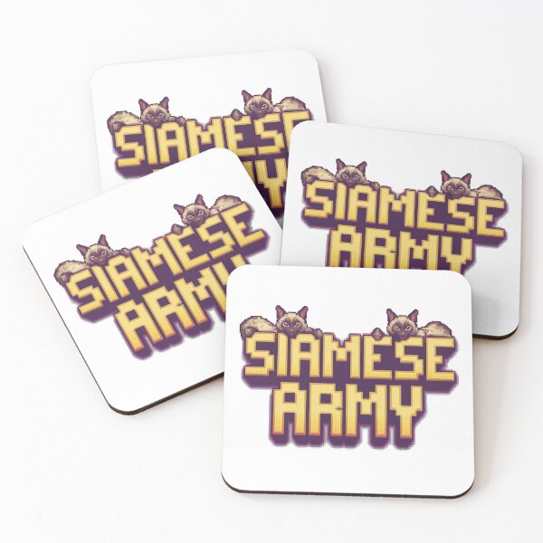Item preview, Siamese Army: Sharp and Sleek designed and sold by 8bitdecalworld.