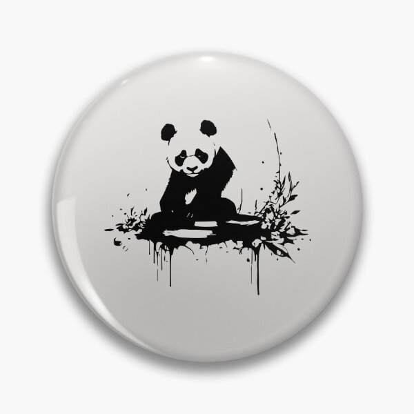 Artikelvorschau, Schwarz-weißer Tintenpanda entworfen und verkauft von MorphiumA.