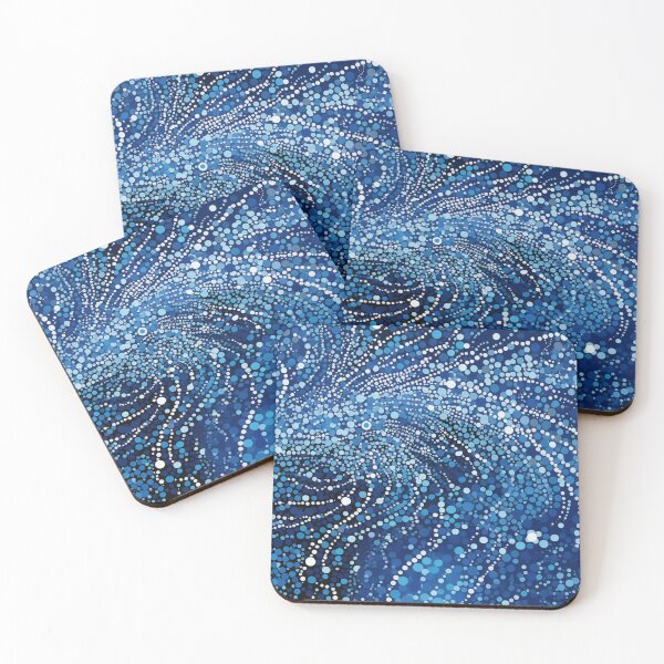 Item preview, Arte de puntos de inspiración aborigen - Con olas y gotas designed and sold by GrinGalore.