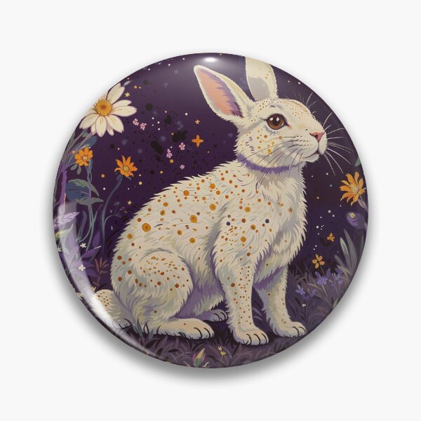 Item preview, Purple Surrealistic Midsummer White Night Bunny - 'at's a mouth full innit designed and sold by hojhojart.