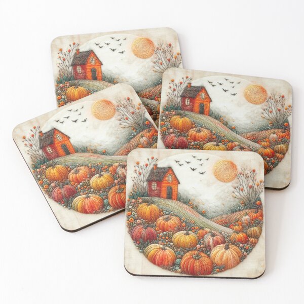 Item preview, Pumpkin Fields by Felt Art designed and sold by Beyondnote-Art.