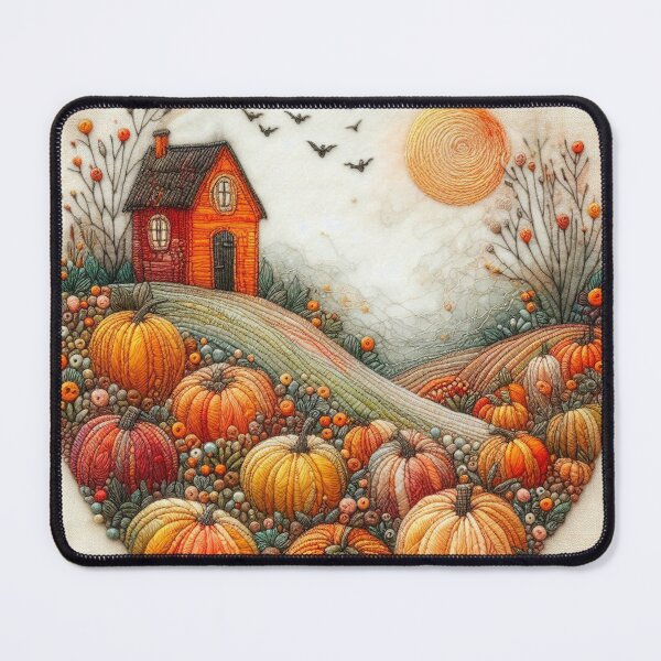 Item preview, Pumpkin Fields by Felt Art designed and sold by Beyondnote-Art.