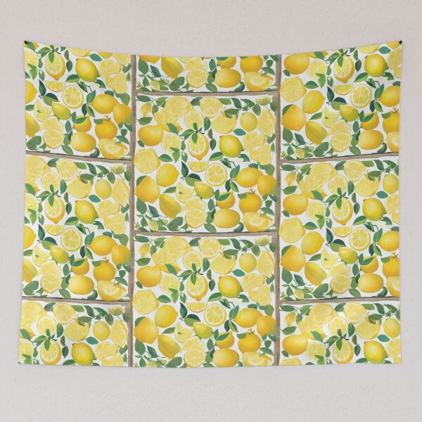 Item preview, Italian Lemons Leaves Print Sweet Yellow Green designed and sold by stxaris.