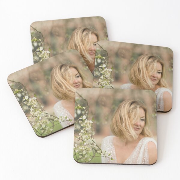 Item preview, A pretty woman with a white dress in spring designed and sold by ewawrona.