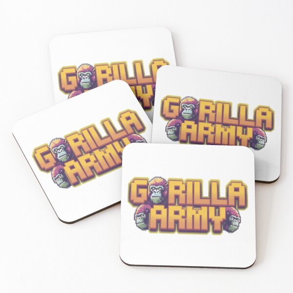 Item preview, Gorilla Army: Mighty Warriors designed and sold by 8bitdecalworld.