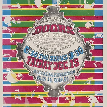Vintage retro 1967 psychedelic concert poster
