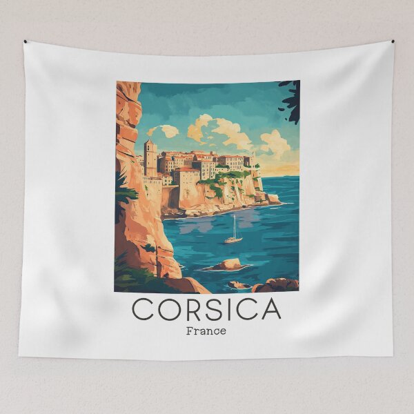 Item preview, A Vintage Illustration of Corsica - France  designed and sold by GoodOldVintage.
