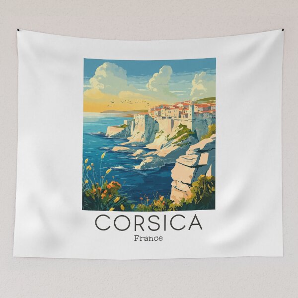 Item preview, A Vintage Illustration of Corsica - France  designed and sold by GoodOldVintage.