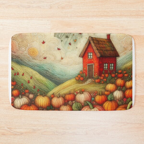 Item preview, Pumpkin Fields by Felt Art designed and sold by Beyondnote-Art.