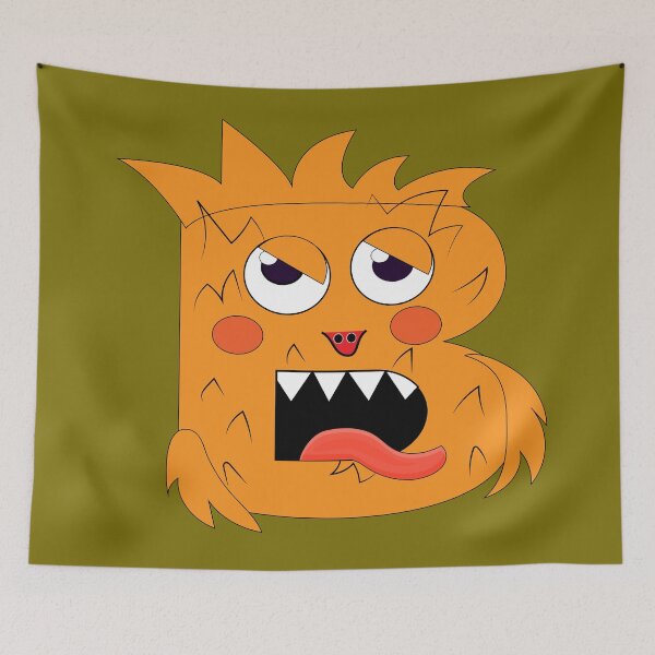 Item preview, Monster letter B, fluffy head	 designed and sold by mobiza1000.