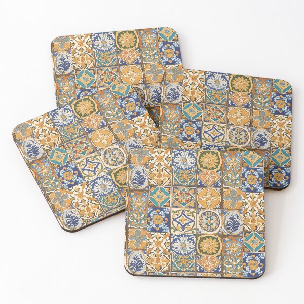 Item preview, Italian Tiles Yellow and White Flower Prints Western European designed and sold by stxaris.