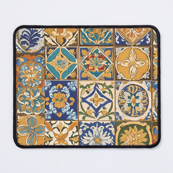 Item preview, Italian Tiles Yellow and White Flower Prints Western European designed and sold by stxaris.