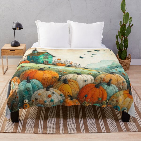 Item preview, Pumpkin Fields by Felt Art designed and sold by Beyondnote-Art.