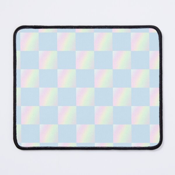 Item preview, Pastel blue and iridescent checkered pattern | Light blue holographic check designed and sold by lausn.