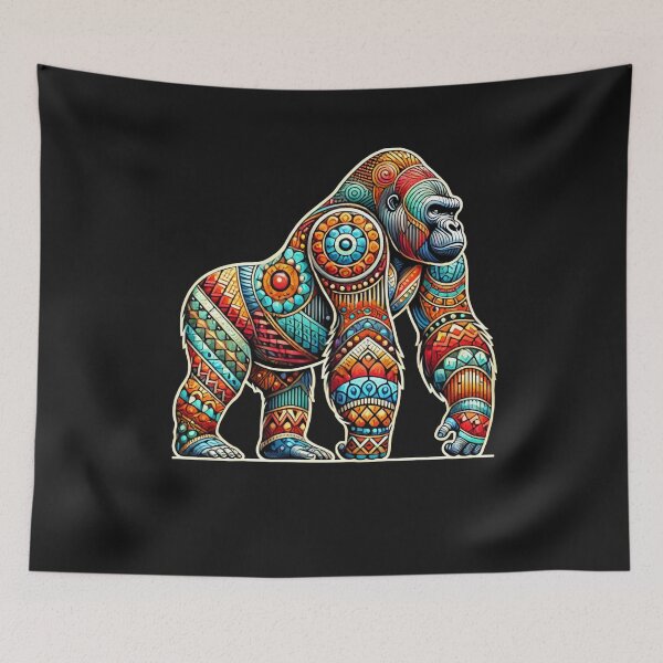 Item preview, Colorful Gorilla, Animal lover, Nature Lover designed and sold by Afrocarribe.