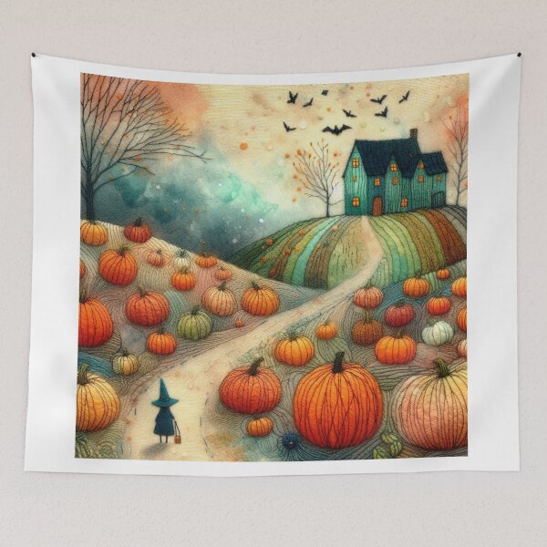 Item preview, Pumpkin Fields by Felt Art designed and sold by Beyondnote-Art.