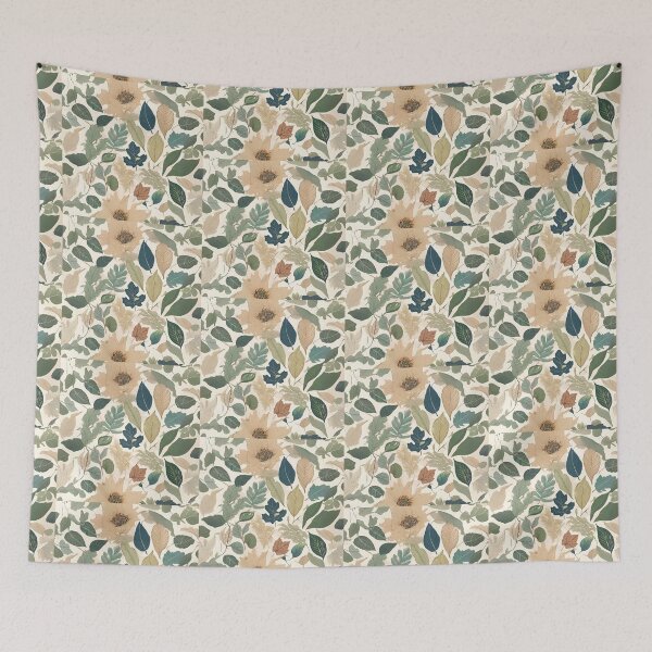 Item preview, Vintage Autumn Falling Leaves Print Dreamy Romantic designed and sold by stxaris.