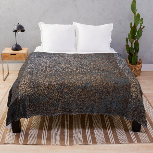 Item preview, Close up Photo of Glamorous Gold and Teal Textured Wallpaper designed and sold by cgroenewald.