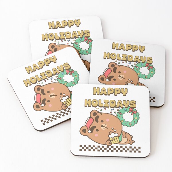 Item preview, Santa bear is Happy holidays designed and sold by JiraVibes.