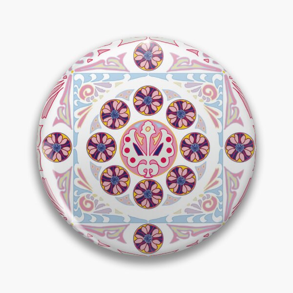 Item preview, Art Nouveau mosaic in bright Indonesian colors - pastel designed and sold by JoseYeste.