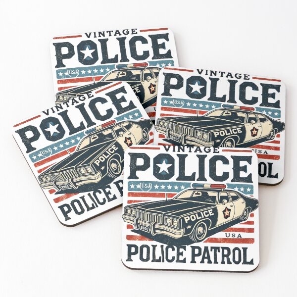 Item preview, Vintage Police Patrol Car USA designed and sold by PatrykT94.