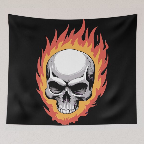 Item preview, Flaming Skull designed and sold by deathanarchy.