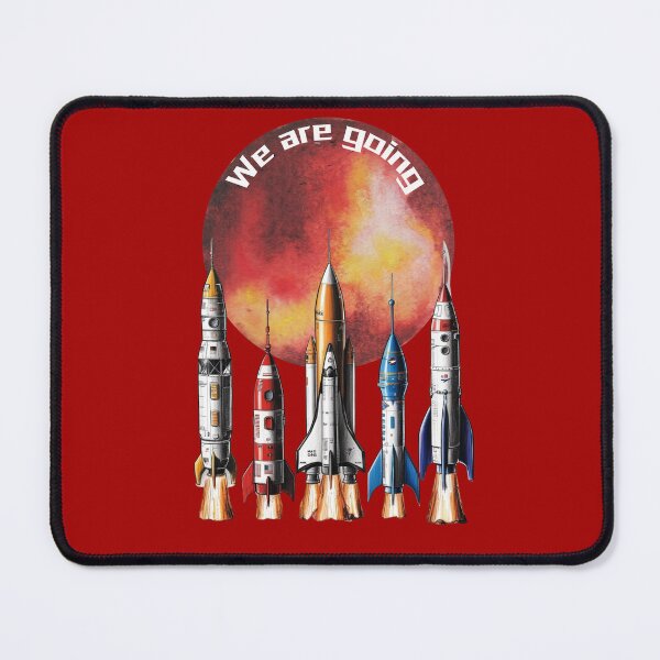 Item preview, We Are Going to Mars Space Exploration Rocket Launch Journey to Mars designed and sold by TolgaSal.