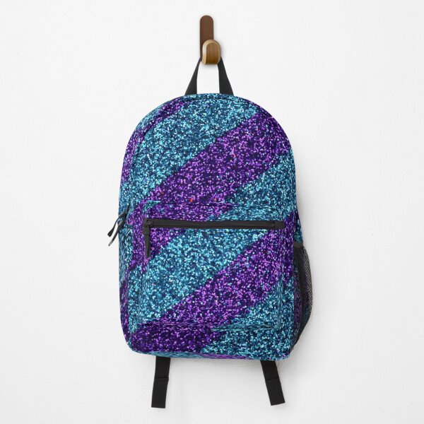Item preview, Glittery Turquoise and Purple Diagonal Stripe Photo designed and sold by cgroenewald.