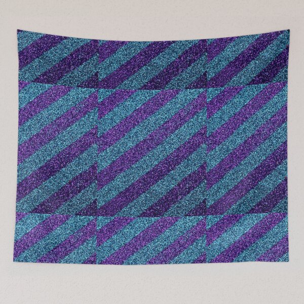 Item preview, Glittery Turquoise and Purple Diagonal Stripe Photo designed and sold by cgroenewald.