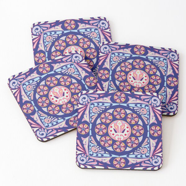 Item preview, Art Nouveau mosaic in light Indonesian colors designed and sold by JoseYeste.