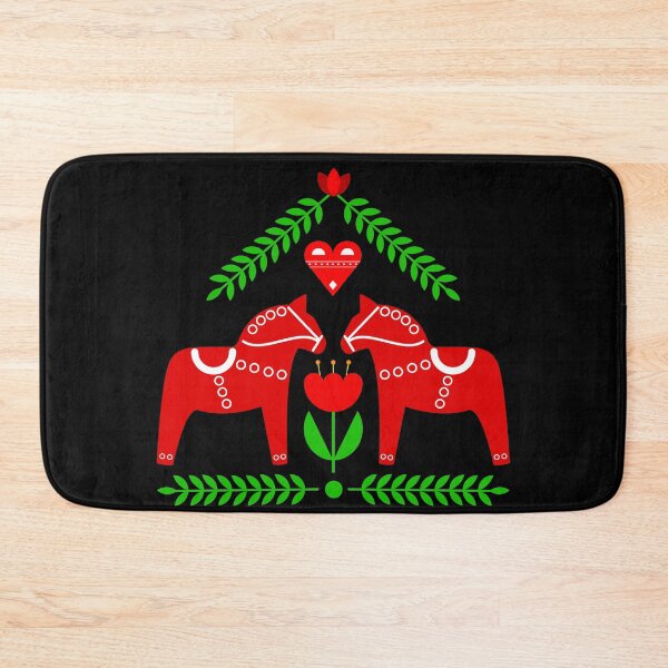 Aperçu de l'œuvre Art populaire scandinave - Cheval de Dala rouge créée et vendue par mikistudio.