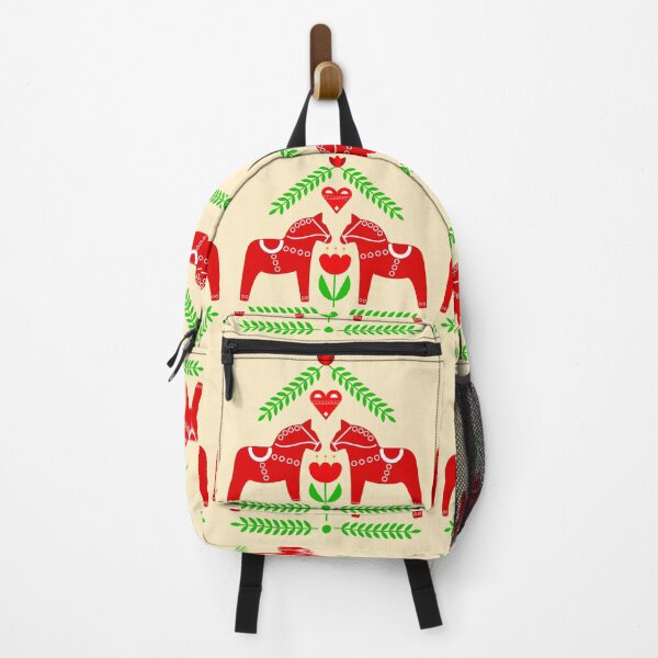 Aperçu de l'œuvre Art populaire scandinave - Cheval de Dala rouge créée et vendue par mikistudio.