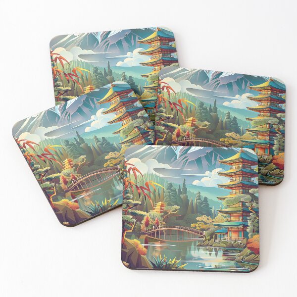 Item preview, Majestic K Render of Ancient Japanese Empire Landscape. designed and sold by CheerForGoods.