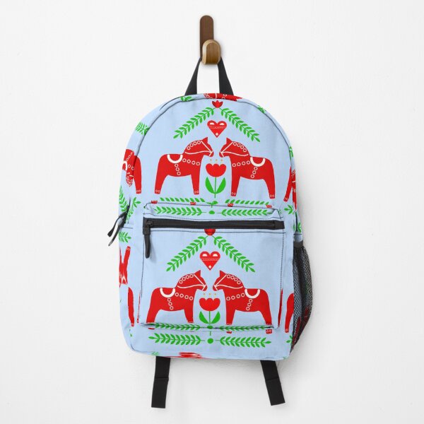 Aperçu de l'œuvre Art populaire scandinave - Cheval de Dala rouge créée et vendue par mikistudio.