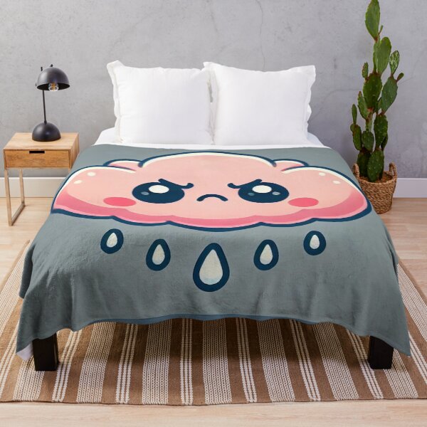 Item preview, Cute Angry Pink Cloud designed and sold by IskandarDesigns.