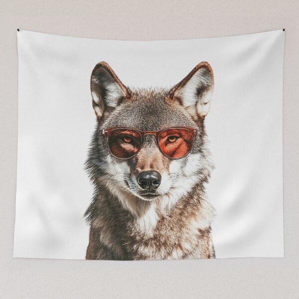 Item preview, Funny cool Wolf wearing sunglasses designed and sold by LazyOwlStore.