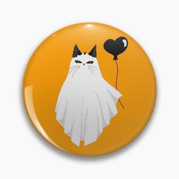 Item preview, Ghost Cat with Balloon designed and sold by AchtungStudio.