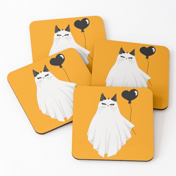 Item preview, Ghost Cat with Balloon designed and sold by AchtungStudio.