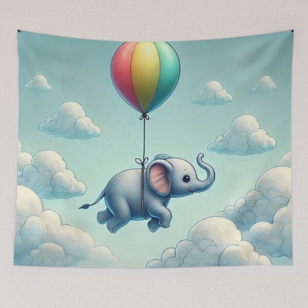 Item preview, Elephant Between Clouds designed and sold by IskandarDesigns.