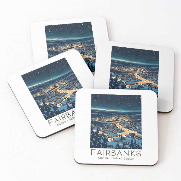 Item preview, A Vintage Illustration of Fairbanks - Alaska - United States  designed and sold by GoodOldVintage.