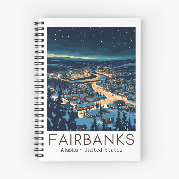 Item preview, A Vintage Illustration of Fairbanks - Alaska - United States  designed and sold by GoodOldVintage.