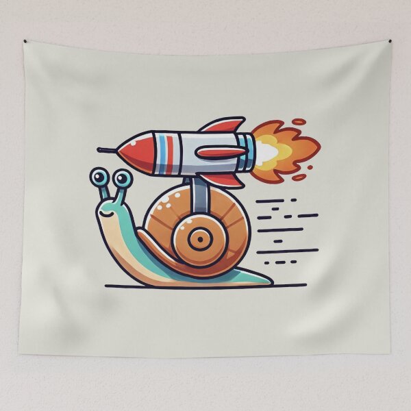 Item preview, Snail With Rocket designed and sold by IskandarDesigns.
