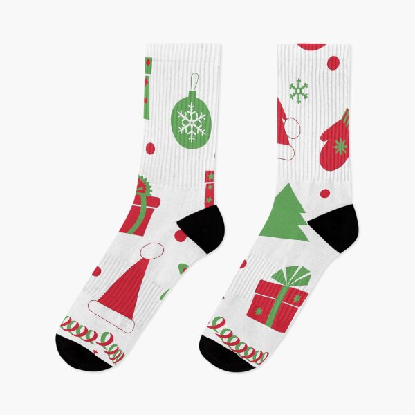 Item preview, Green and red merry Christmas pattern designed and sold by FrenchTouch77.