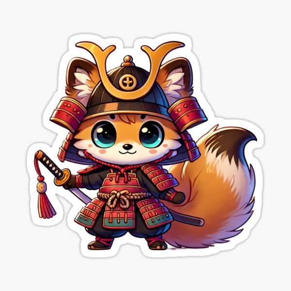 Samurai Fox Sticker
