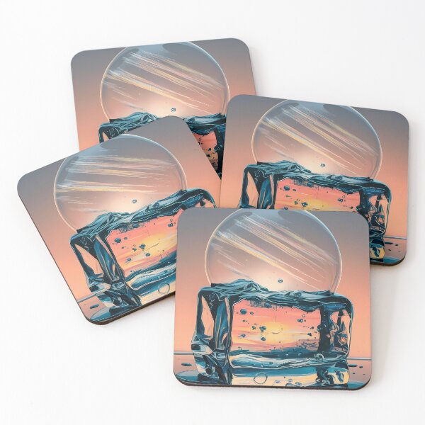 Item preview, Sunset Reflections: The Fusion of Ice and Glass Art designed and sold by ART ATTACK ZONE.