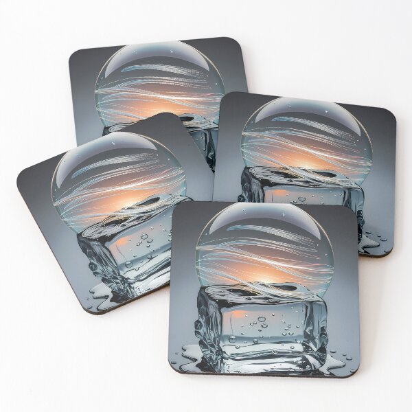 Item preview, Print Design Sunset Reflections Fusion Ice Glass Art designed and sold by ART ATTACK ZONE.