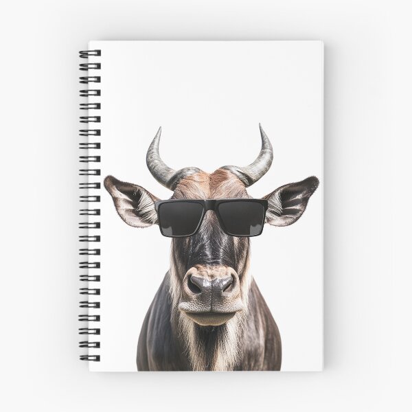 Item preview, Funny cool Wildebeest wearing sunglasses designed and sold by LazyOwlStore.
