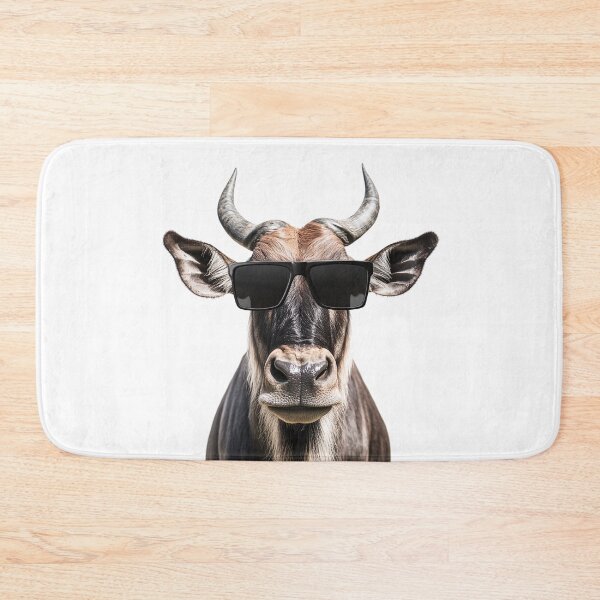 Item preview, Funny cool Wildebeest wearing sunglasses designed and sold by LazyOwlStore.