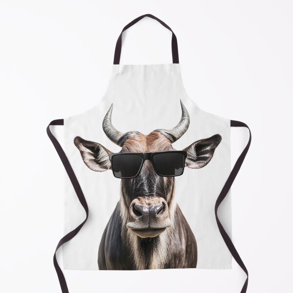 Item preview, Funny cool Wildebeest wearing sunglasses designed and sold by LazyOwlStore.