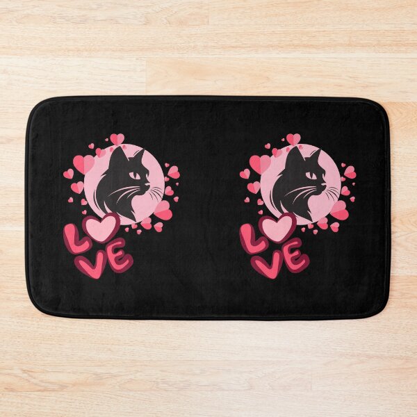 Item preview, Black Cat Love in Heart Frame designed and sold by ToxiCool.